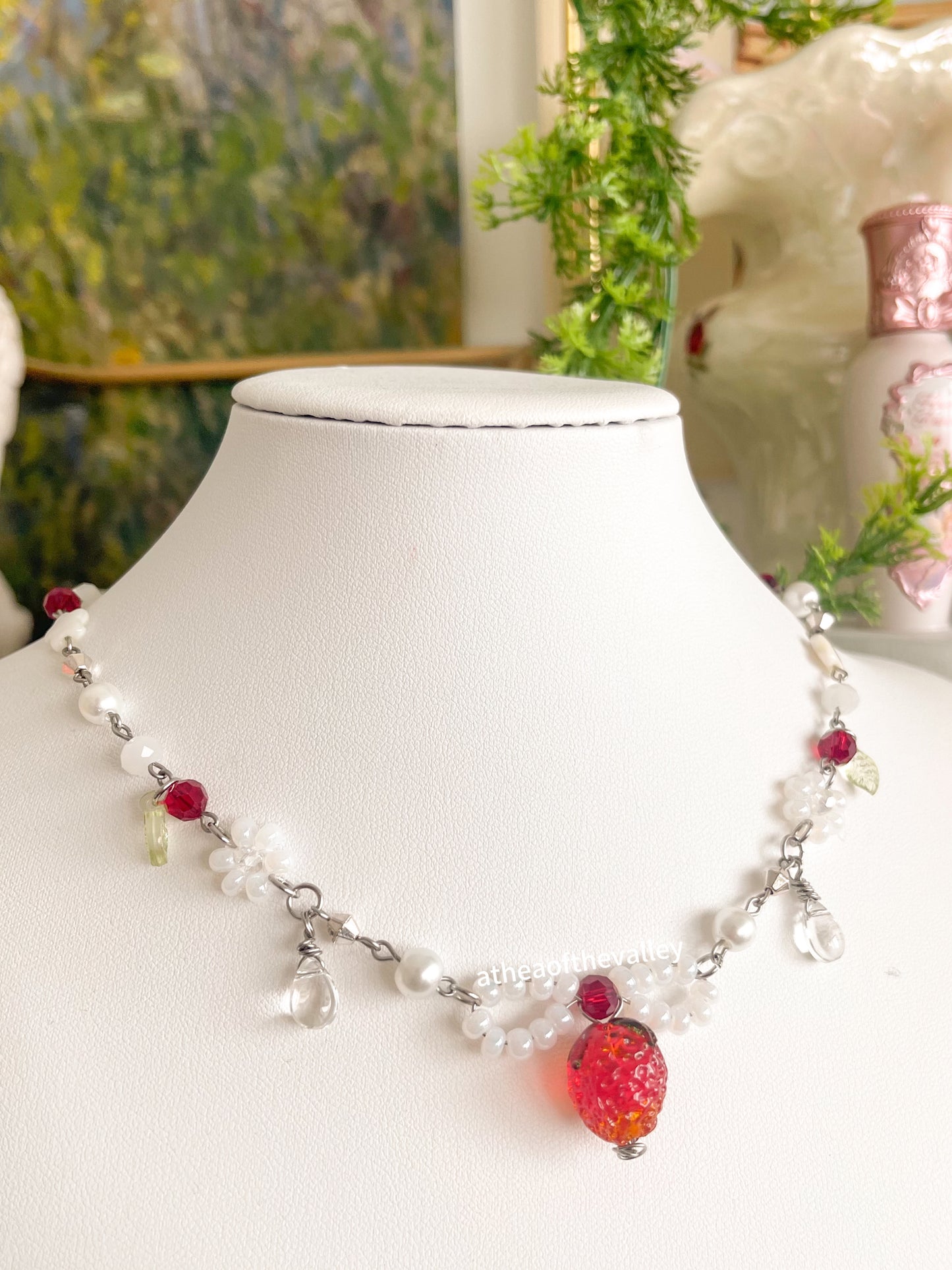 “Ruby” strawberry necklace